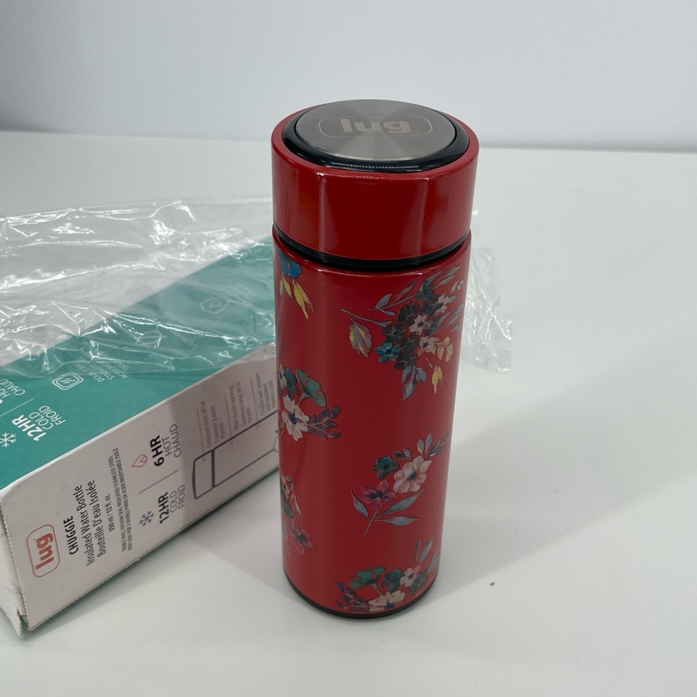 lug Chuggie Insulated Water Bottle - Red Floral - Picture 7 of 10